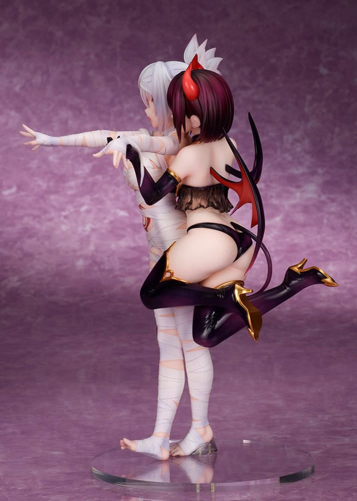 Ayakashi Triangle PVC Statue Matsuri Kazamaki &amp; Suzu Kanade &amp; Shirogane 25 cm