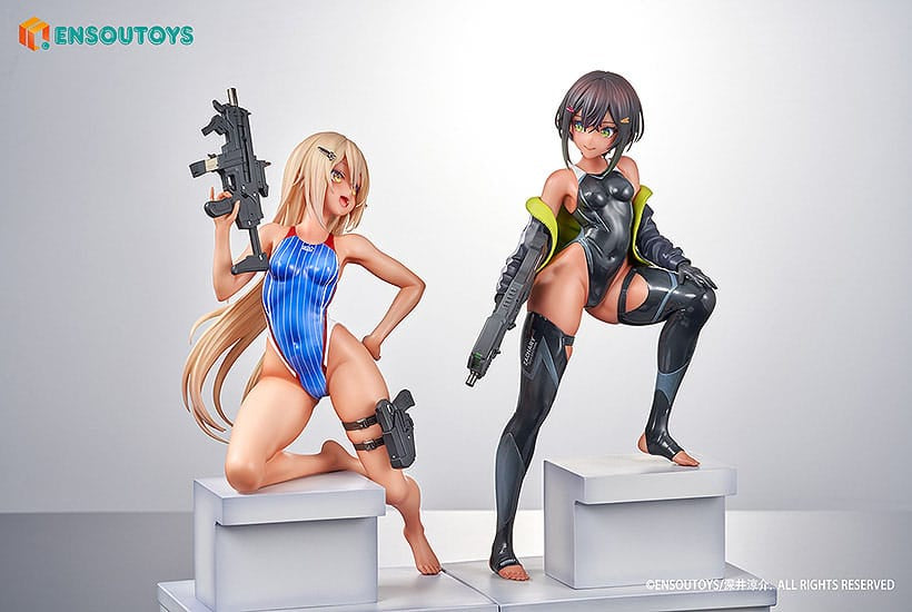 Arms Note Statue 1/7 Swim Team Bucho-chan and Kohai-chan 22 cm