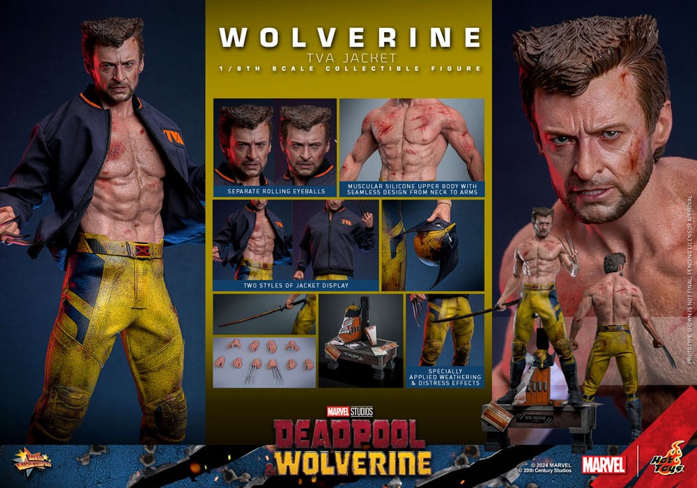 Deadpool &amp; Wolverine Movie Masterpiece Action Figure 1/6 Wolverine (TVA Jacket Version) 31 cm