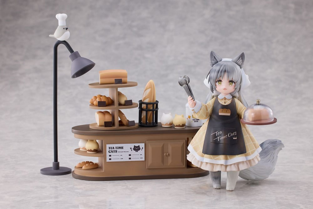 Decorated Life Collection PVC Statue Tea Time Cats - Cat Town Bakery Staff &amp; Customer Set 12 cm