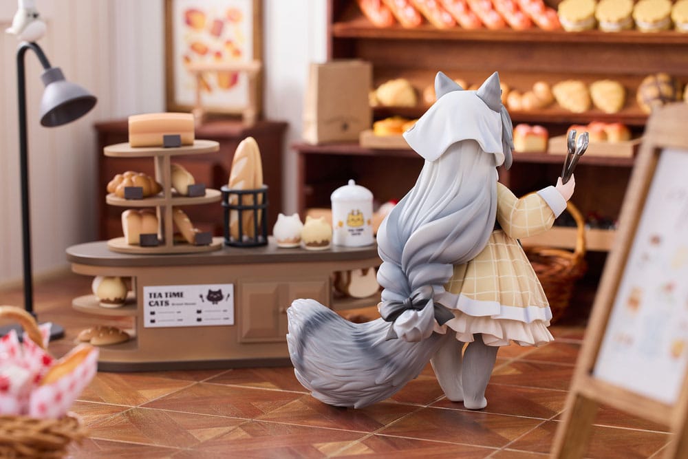 Decorated Life Collection PVC Statue Tea Time Cats - Cat Town Bakery Staff &amp; Customer Set 12 cm