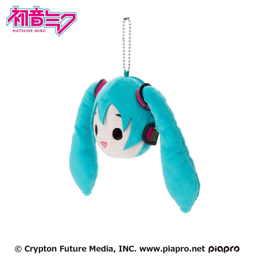 Hatsune Miku Plush Keychain Miku Face 13 cm