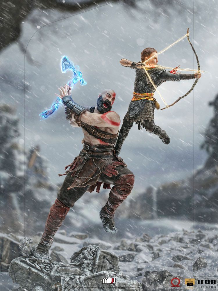 God of War BDS Art Scale Statue 1/10 Kratos &amp; Atreus 34 cm