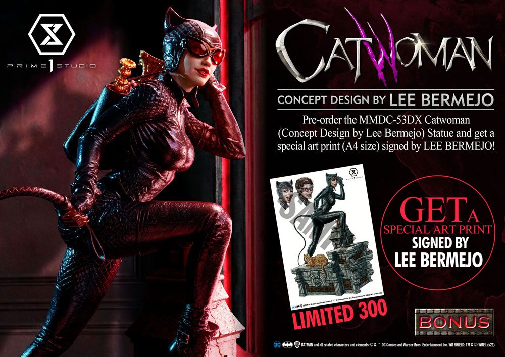 DC Comics Statue 1/3 Catwoman Deluxe Bonus Version Concept Design by Lee Bermejo 69 cm