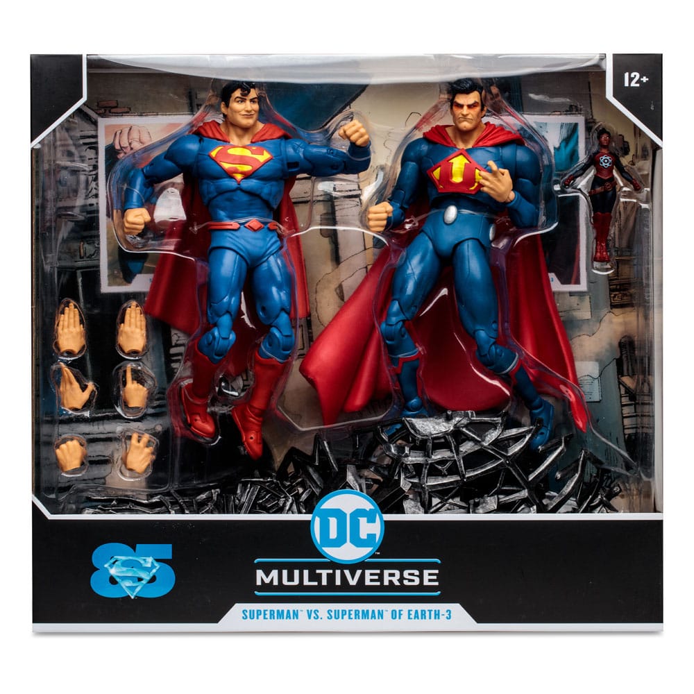 DC Multiverse Multipack Action Figure Superman vs Superman of Earth-3 (Gold Label) 18 cm