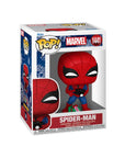 Marvel POP! Vinyl Figure Holiday Spiderman w/Open gift 9 cm