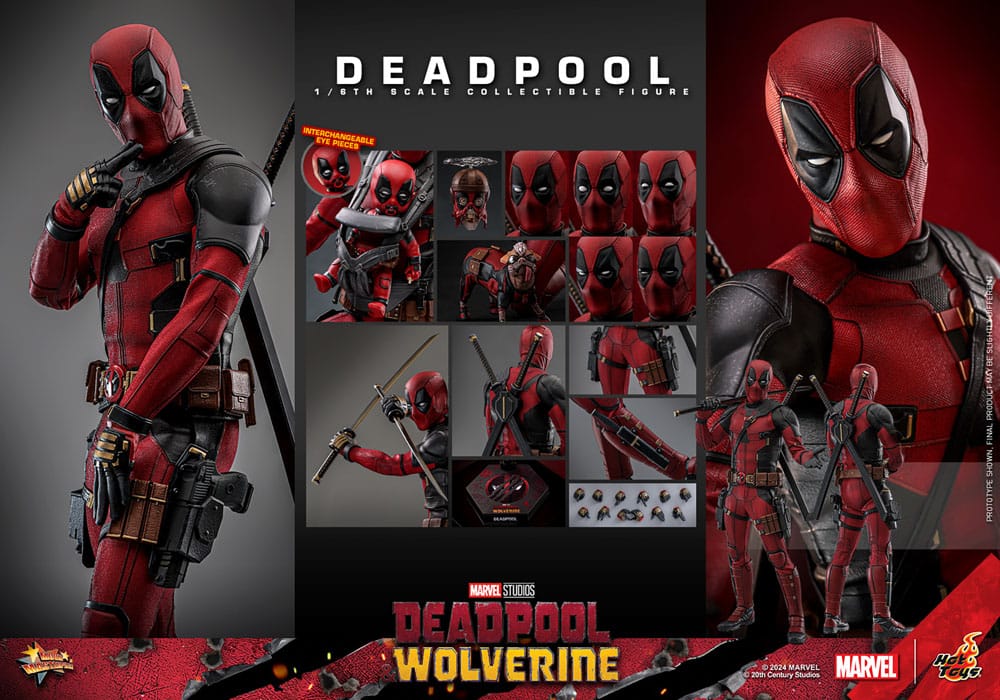 Deadpool &amp; Wolverine Movie Masterpiece Action Figure 1/6 Deadpool 31 cm