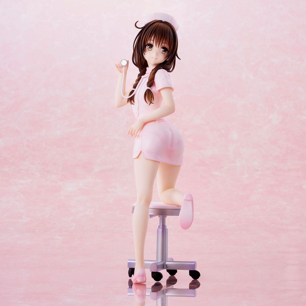 To Love-Ru Darkness Statue PVC Mikan Yuki Nurse Cos 25 cm