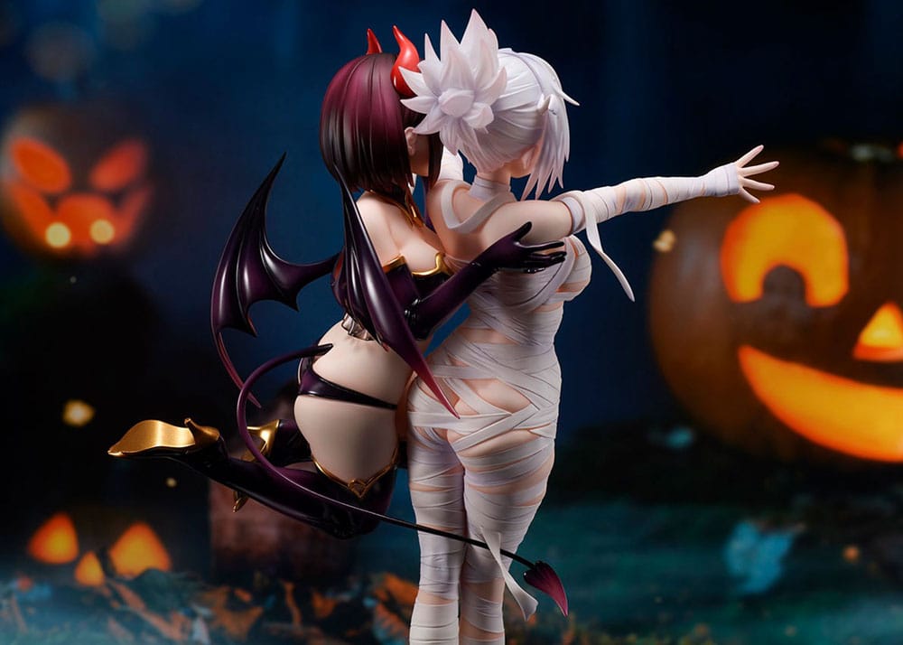 Ayakashi Triangle PVC Statue Matsuri Kazamaki &amp; Suzu Kanade &amp; Shirogane 25 cm