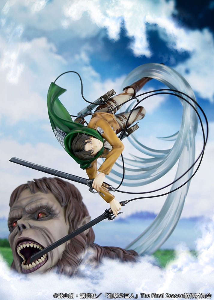 Attack on Titan PVC Statue 1/7 Levi vs Beast Titan Ver. 28 cm