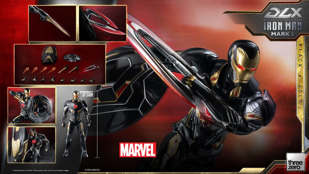 Infinity Saga DLX Action Figure 1/12 Iron Man Mark 50 (Black X Gold) 17 cm