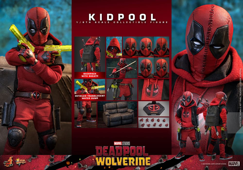 Deadpool &amp; Wolverine Movie Masterpiece Action Figure 1/6 Kidpool 22 cm