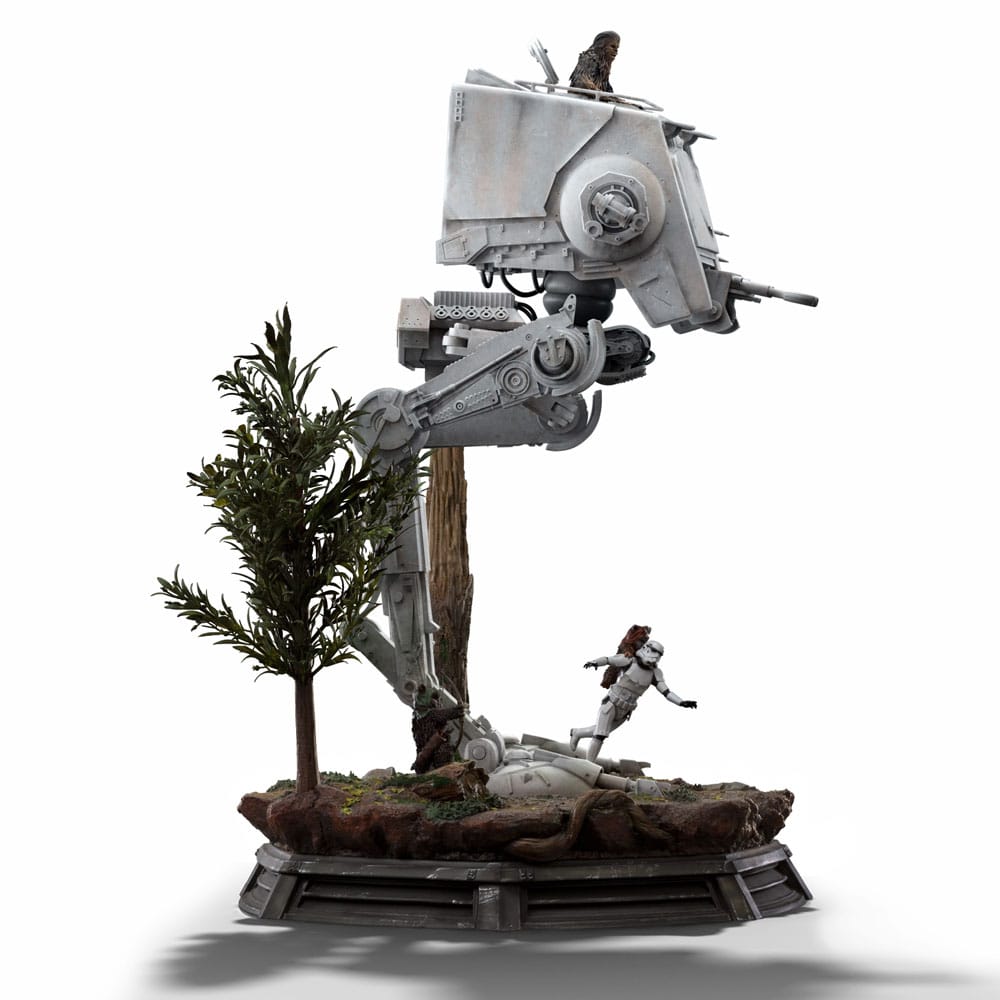 Star Wars Demi Art Scale Statue 1/20 AT-ST and Chewbacca 53 cm