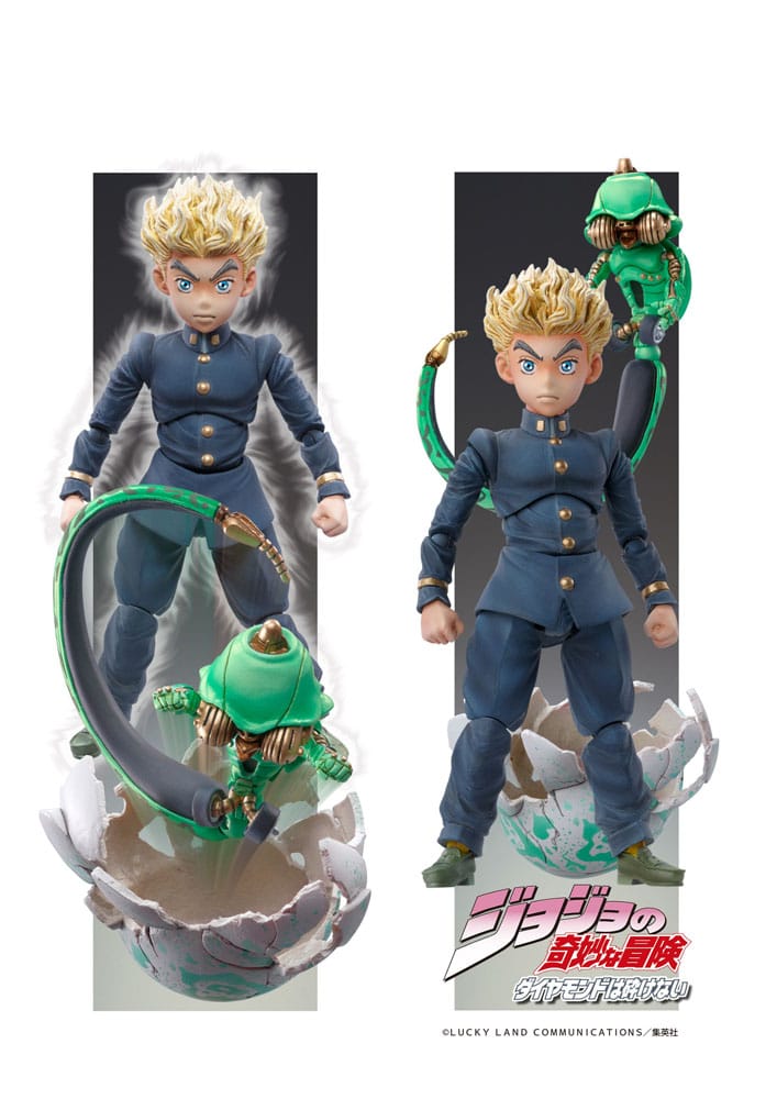 JoJo&#39;s Bizarre Adventure Part 4: Diamond is unbreakable Action Figure Statue Chozokado Koichi Hirose &amp; Ec (Act 1) (re-run) 9 cm