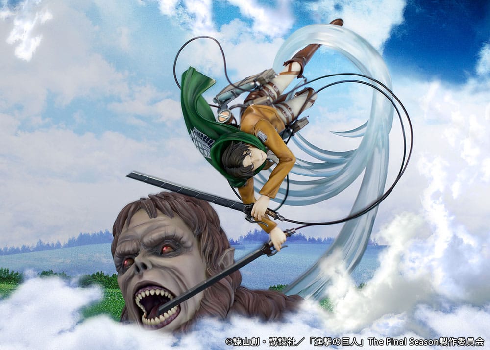 Attack on Titan PVC Statue 1/7 Levi vs Beast Titan Ver. 28 cm