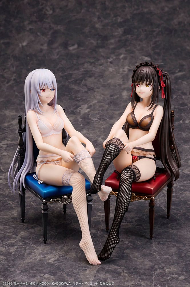 Date A Bullet PVC Statues 1/7 Kurumi Tokisaki &amp; White Queen 17 cm