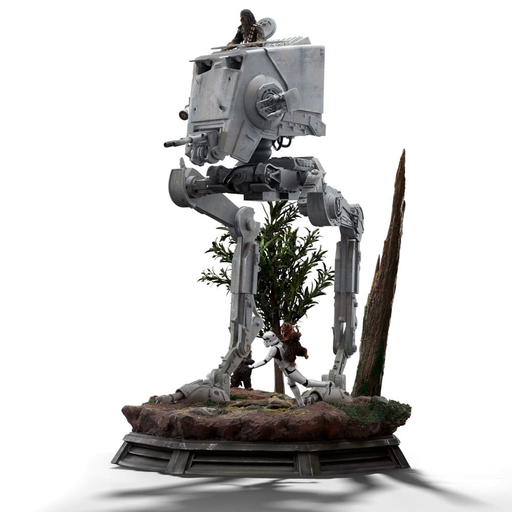 Star Wars Demi Art Scale Statue 1/20 AT-ST and Chewbacca 53 cm