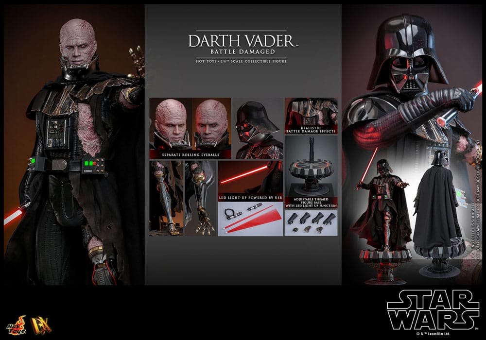 Star Wars Action Figure 1/6 Darth Vader (Battle Damaged) 35 cm