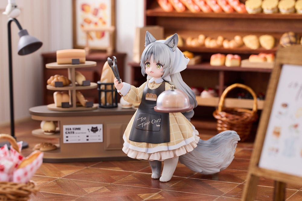 Decorated Life Collection PVC Statue Tea Time Cats - Cat Town Bakery Staff &amp; Customer Set 12 cm