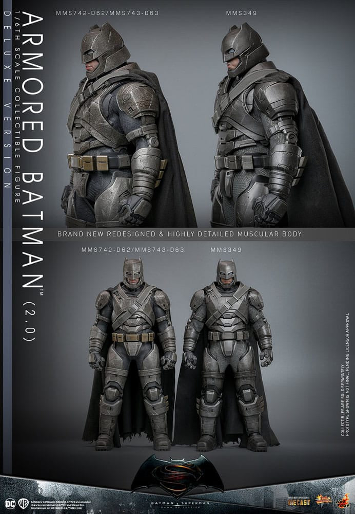 Batman v Superman: Dawn of Justice Movie Masterpiece Action Figure 1/6 Armored Batman 2.0 (Deluxe Version) 33 cm