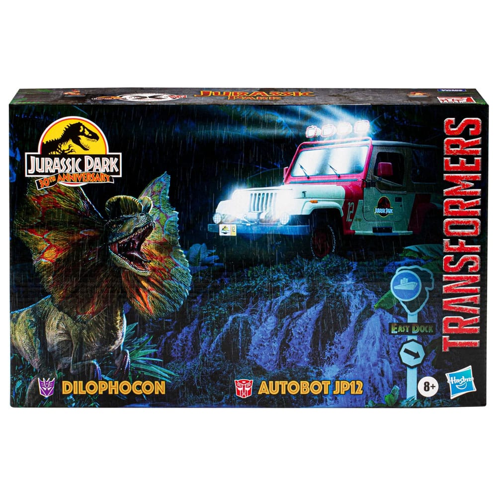 Transformers x Jurassic Park Action Figure 2-Pack Dilophocon &amp; Autobot JP12