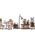 Decorated Life Collection PVC Statue Tea Time Cats - Cat Town Bakery Staff & Customer Set 12 cm