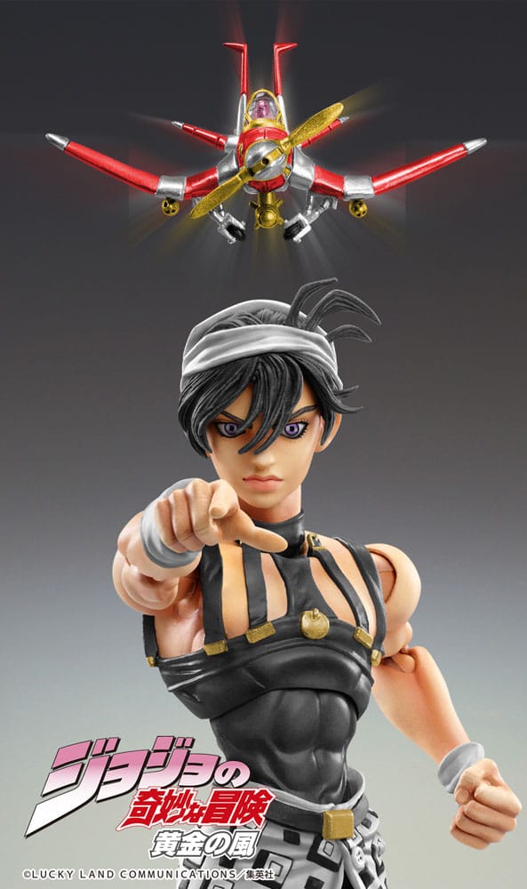 JoJo&#39;s Bizarre Adventure Part 5: Golden Wind Action Figure Chozokado (Narancia Ghirga &amp; As Ver. Black) 15 cm