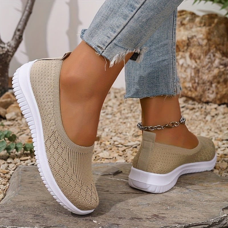 Adeline | Damskie ortopedyczne sneakersy slip-on, lekkie buty komfortowe | Rokishi | Szary