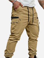Alastair | Męskie spodnie dresowe stretch, luźno krojone jogery | Rokishi | Khaki