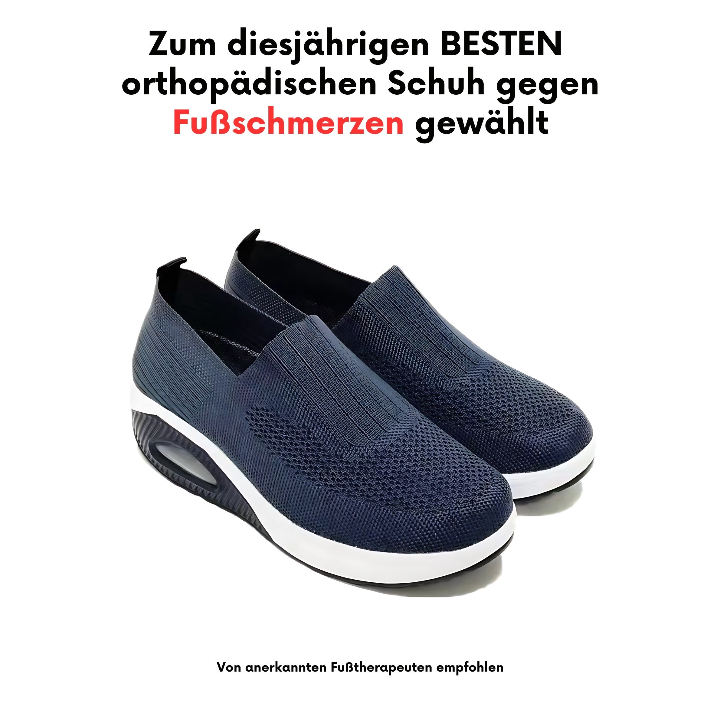 Amelie | Damskie buty typu slip-on z amortyzacją, ortopedyczne buty komfortowe | Rokishi | Biały