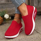 Amelie | Damskie buty typu slip-on z amortyzacją, ortopedyczne buty komfortowe | Rokishi | Czarny