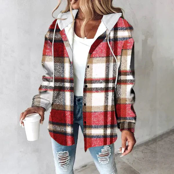Anais | Damska bluza z kapturem ze ściągaczem, luźna bluza komfortowa | Rokishi | Szary