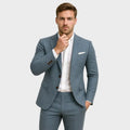 Andrzej | Męski garnitur w kroju slim fit z klapami, garnitur dwuczęściowy | Rokishi