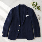 Arkadiusz | Męski lniany blazer w stylu smart casual, lekka letnia marynarka | Rokishi