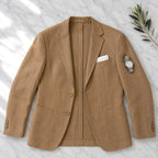 Arkadiusz | Męski lniany blazer w stylu smart casual, lekka letnia marynarka | Rokishi