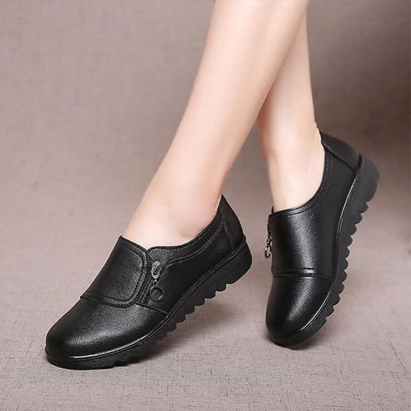 Audrey | Damskie ortopedyczne loafersy, wyściełane buty slip-on | Rokishi | Brązowy