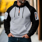 Bastian | Męski sweter z zamkiem, sportowy sweter z dzianiny | Rokishi | Czarny