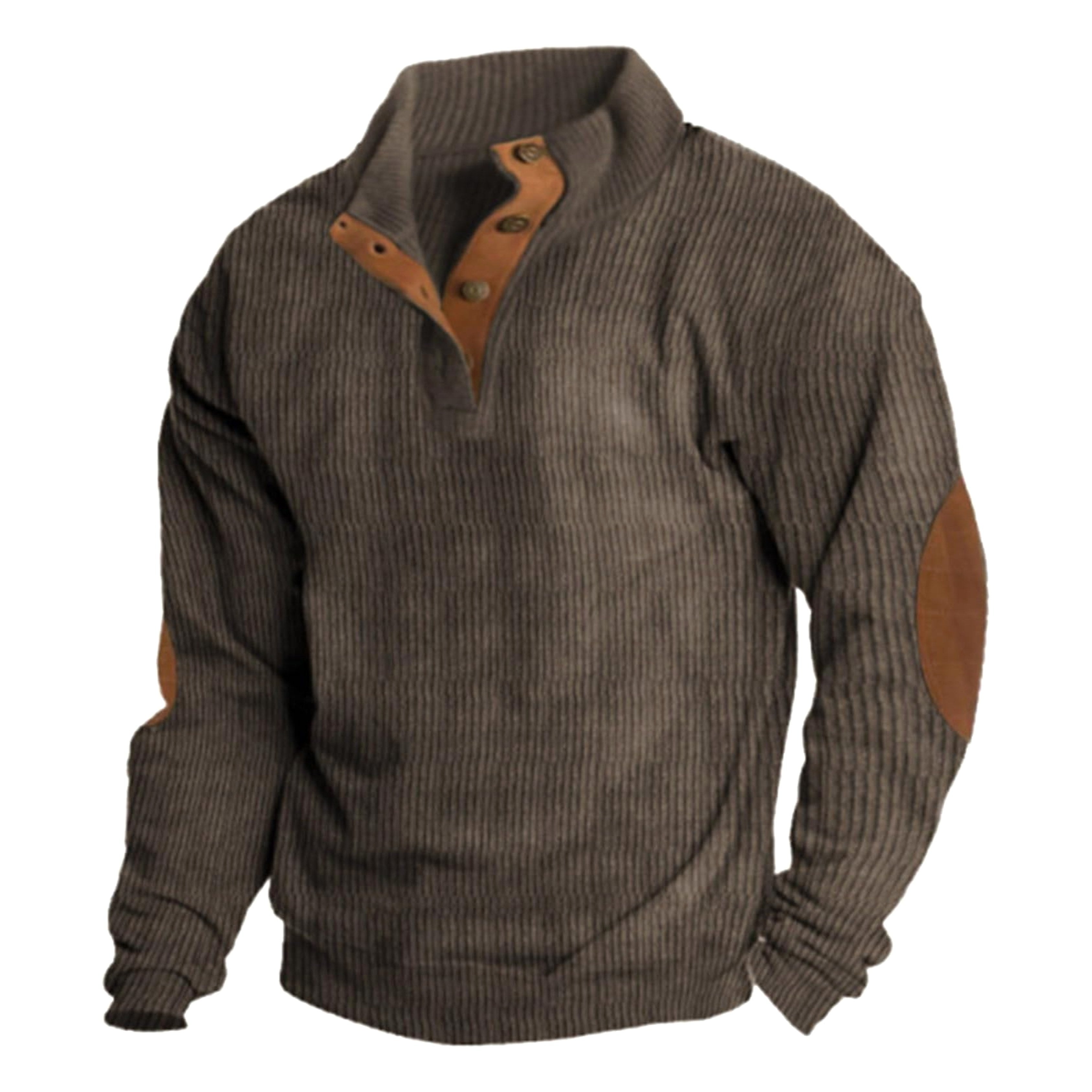 Benedict | Męski gruby sweter z grubego splotu, sweter inspirowany vintage | Rokishi | Zielony