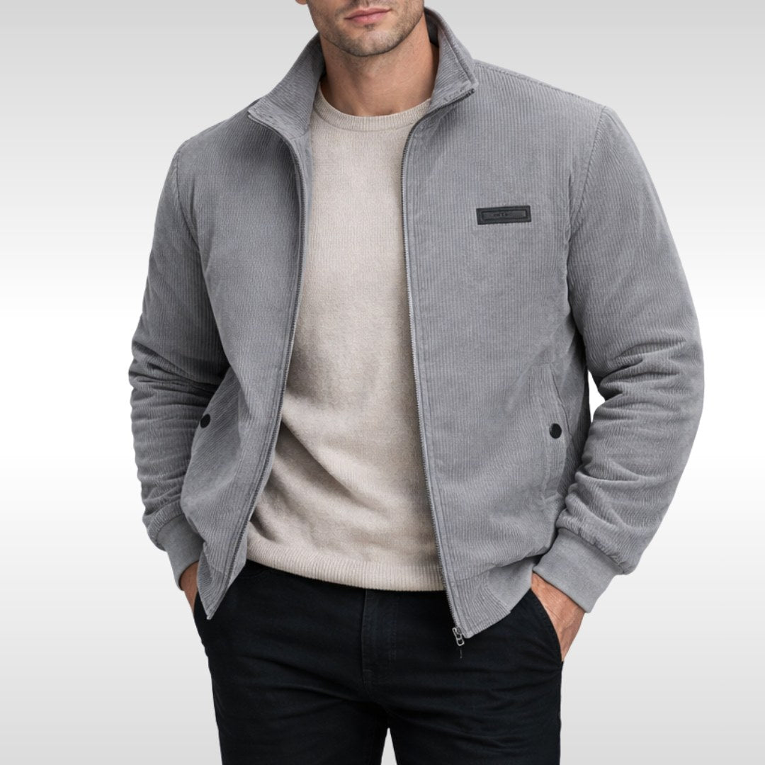 Blake | Męska kurtka, sztruksowa faktura, ciepły model | Rokishi | Khaki