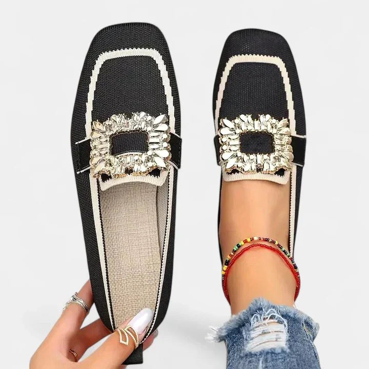 Bonnie | Damskie wyściełane loafersy komfortowe, buty wspierające do chodzenia | Rokishi | Niebieski