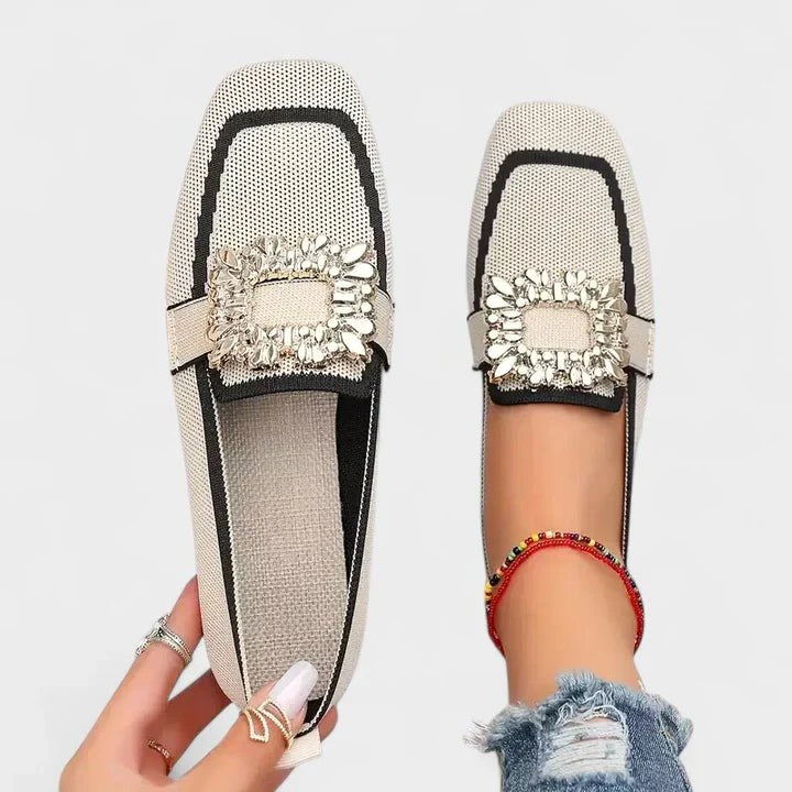 Bonnie | Damskie wyściełane loafersy komfortowe, buty wspierające do chodzenia | Rokishi | Niebieski