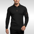 Bruno | Męska koszulka polo z charakterystycznym kołnierzykiem i suwakiem na rękawie, elegancka koszulka polo | Rokishi | Niebieski