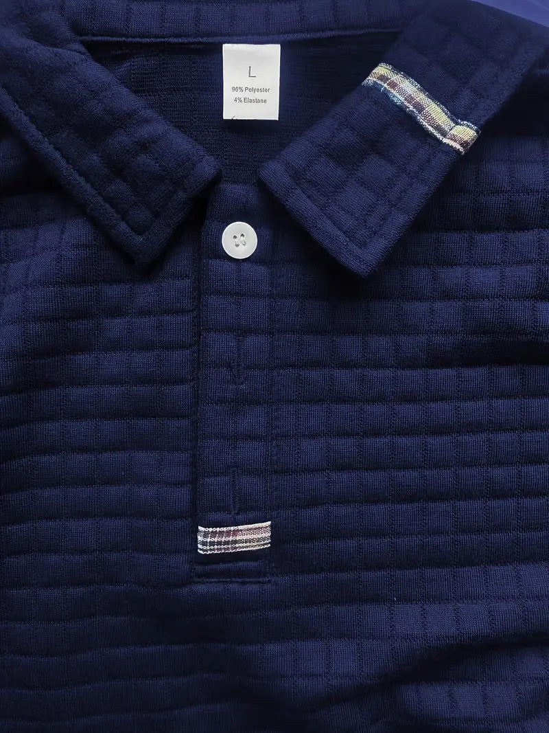 Bruno | Męska koszulka polo z charakterystycznym kołnierzykiem i suwakiem na rękawie, elegancka koszulka polo | Rokishi | Niebieski