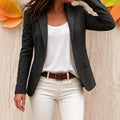 Carol | Damski taliowany blazer biurowy, dopasowany elegancki blazer | Rokishi | Czarny