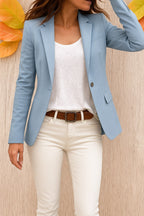 Carol | Damski taliowany blazer biurowy, dopasowany elegancki blazer | Rokishi | Czarny