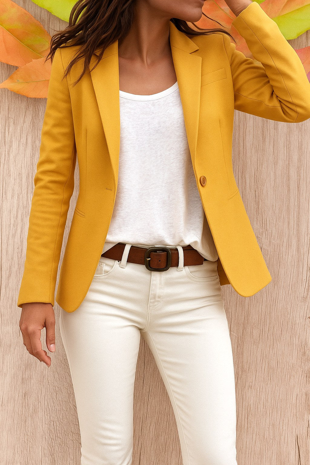 Carol | Damski taliowany blazer biurowy, dopasowany elegancki blazer | Rokishi | Czarny