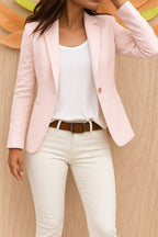 Carol | Damski taliowany blazer biurowy, dopasowany elegancki blazer | Rokishi | Czarny