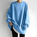 Cecilia | Damski oversize'owy sweter z dzianiny, strukturalny przytulny sweter | Rokishi | Brązowy