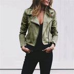Cheryl | Damska smukła nowoczesna kurtka, kurtka w stylu biker | Rokishi | Czarny