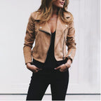 Cheryl | Damska smukła nowoczesna kurtka, kurtka w stylu biker | Rokishi | Czarny